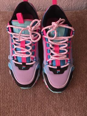 Fila Kids Pink and Blue Athletic Sneaker